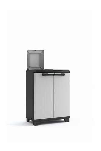Keter Cubo Split Premium | Sistema de Reciclaje Organizador con 2 Compartimentos | Dimensiones 68 x 39 x 92 cm