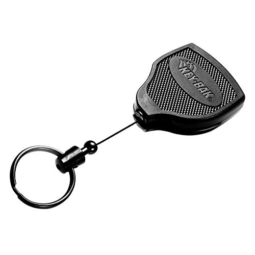 Key-Bak KB super 48 LEK key role, kevlar rope up to 25 keys with a leather strap, black, KB Super 48, LEK