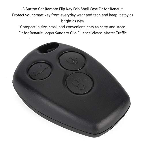 Key Shell Cover 3 botones Car Vehicle Remote Key Fob Shell Case para Logan Sandero Clio Fluence Vivaro Master Traffic