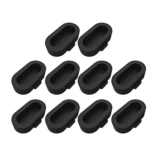 KIMILAR [10 Piezas Tapón Antipolvo De Silicona Compatible con Garmin Vivoactive 3/Vivoactive 3 Music/Vivoactive 3 Trainer, Garmin Fenix 5/5 Plus/5s/5s Plus/ 5x/5x Plu/Forerunner 935 (Negro)