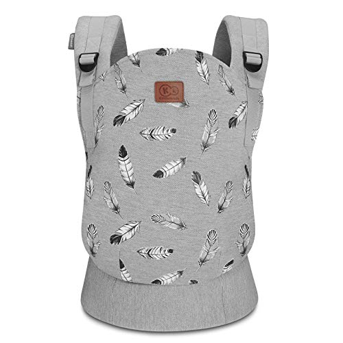 Kinderkraft Mochila Portabebé MILO, Canguro, Ergonómico, Transpirable, Gris