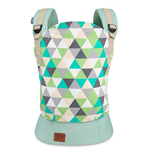 Kinderkraft Mochila Portabebé NINO, Ergonómica, Multiposición, 20 Kg máximo, Menta