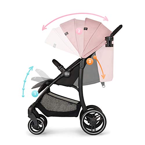 Kinderkraft Silla de Paseo Ligera TRIG, Asiento Amplio y Profundo, Suspensión, Rosa