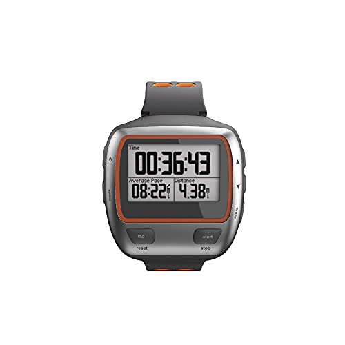 KINKUUN Correas para relojes Compatible con Garmin Forerunner 310XT Pulseras de repuesto.Correa de Reloj.(Gris + naranja)