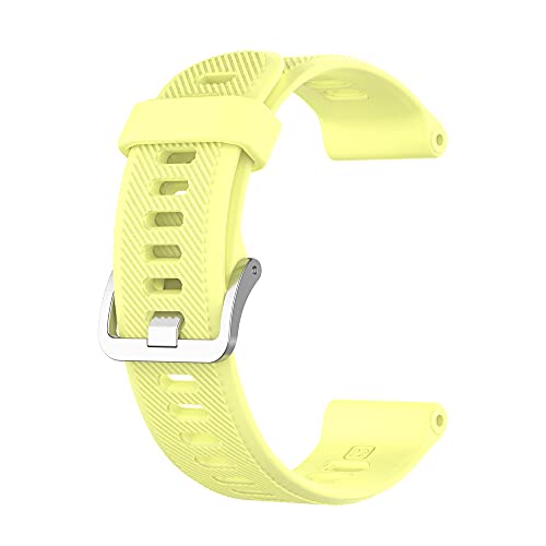 KINKUUN Correas para relojes Compatible con Garmin Forerunner 745 Pulseras de repuesto.Correa de Reloj.(Amarillo cremoso)