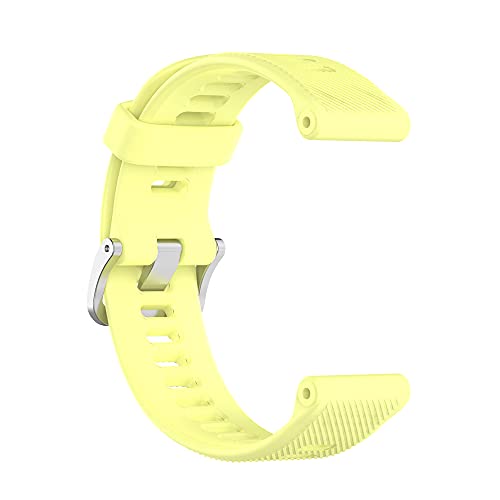 KINKUUN Correas para relojes Compatible con Garmin Forerunner 745 Pulseras de repuesto.Correa de Reloj.(Amarillo cremoso)