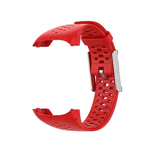 KINOEHOO Correas para relojes Compatible con Polar M400 M430 Pulseras de repuesto.Correas para relojesde siliCompatible cona.(Rojo)