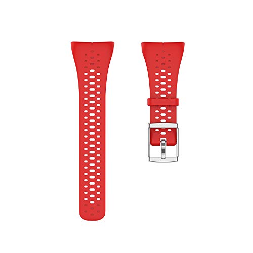 KINOEHOO Correas para relojes Compatible con Polar M400 M430 Pulseras de repuesto.Correas para relojesde siliCompatible cona.(Rojo)