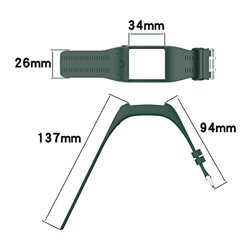 KINOEHOO Correas para relojes Compatible con Polar M600 Pulseras de repuesto.Correas para relojesde siliCompatible cona.(Ejercito verde)