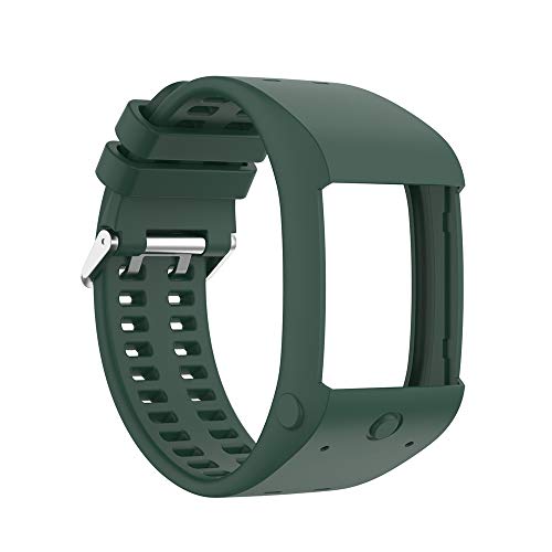 KINOEHOO Correas para relojes Compatible con Polar M600 Pulseras de repuesto.Correas para relojesde siliCompatible cona.(Ejercito verde)