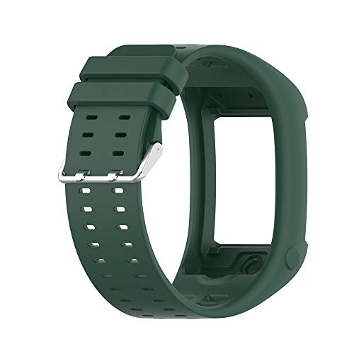 KINOEHOO Correas para relojes Compatible con Polar M600 Pulseras de repuesto.Correas para relojesde siliCompatible cona.(Ejercito verde)