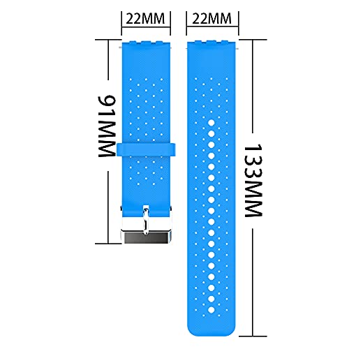 KINOEHOO Correas para relojes Compatible con Polar Vantage M Pulseras de repuesto.Correas para relojesde silicona.(azul)