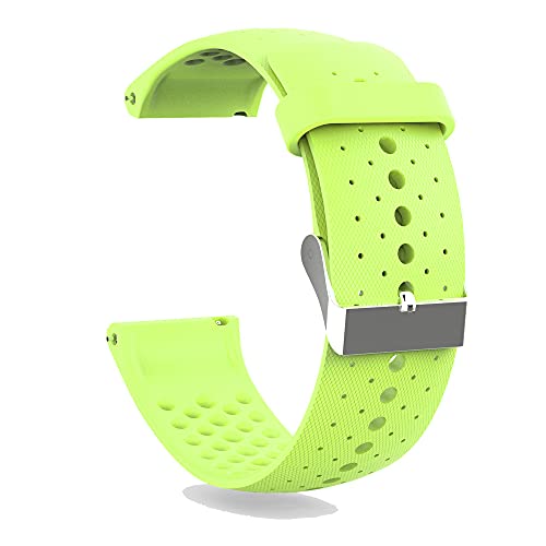 KINOEHOO Correas para relojes Compatible con Polar Vantage M Pulseras de repuesto.Correas para relojesde silicona.(verde)