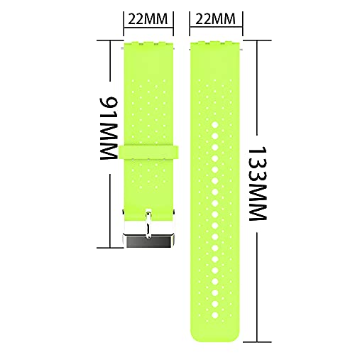 KINOEHOO Correas para relojes Compatible con Polar Vantage M Pulseras de repuesto.Correas para relojesde silicona.(verde)