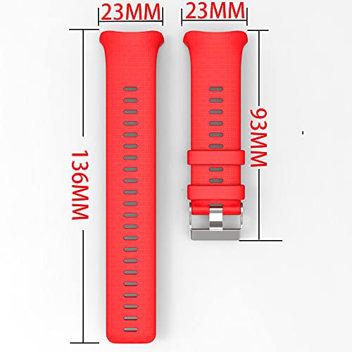 KINOEHOO Correas para relojes Compatible con Polar Vantage V Pulseras de repuesto.Correas para relojesde silicona.(rojo)