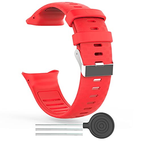 KINOEHOO Correas para relojes Compatible con Polar Vantage V Pulseras de repuesto.Correas para relojesde silicona.(rojo)