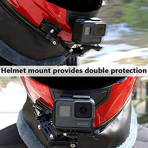 Kit de casco de motocicleta para GoPro Held 8/7/5 y la mayoría de cámaras de acción, casco de moto, barbilla, montado, pequeñas hormigas 4K, accesorios para cámara deportiva