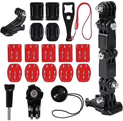 Kit de casco de motocicleta para GoPro Held 8/7/5 y la mayoría de cámaras de acción, casco de moto, barbilla, montado, pequeñas hormigas 4K, accesorios para cámara deportiva