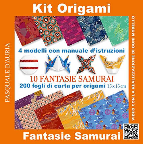 Kit origami. 10 fantasie samurai. Con gadget