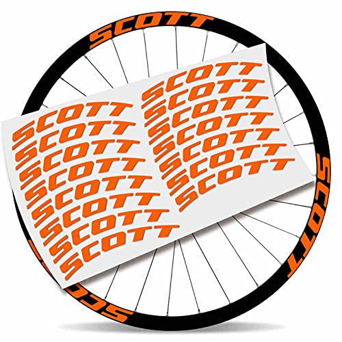 Kit Pegatinas Pegatinas Stickers LLANTA Scott 29" BTT MTB (Naranja)