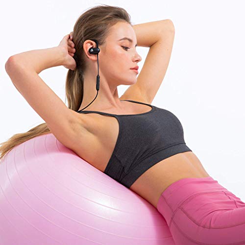 KLIM Fit Auriculares Bluetooth Deportivos Sonido + Batería de Larga duración, 5 años de garantía + Cascos inalámbricos para Correr, Gimnasio, Deporte + IPX4 Antisudor + NUEVOS 2021