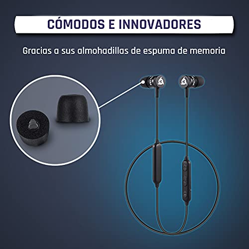 KLIM™ Fusion Bluetooth - Auriculares inalámbricos + Excelente Sonido, con micrófono - Resistentes, batería de Larga duración + 5 años de garantía + Cascos Bluetooth de Baja latencia + NUEVOS 2022