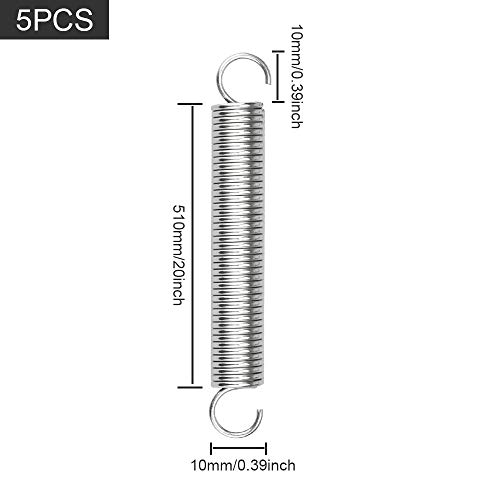 KLYNGTSK 5 PCS Muelles de Tracción de Repuesto Muelles Tensores de Acero Inoxidable Muelles para Cama Elástica Largo 2.76 " para el Ferrocarril de Electrónica Informática Marina