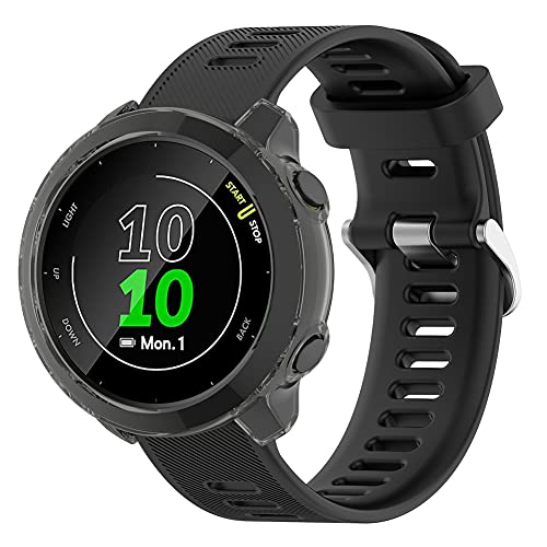 Kobmand Funda Protectora Compatible con Garmin Forerunner 55,Película Protectora de TPU a Prueba de Golpes para Garmin Forerunner 55