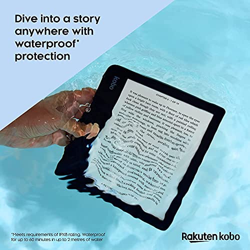 Kobo Libra 2 | eReader | Pantalla 7" táctil Carta EInk antirreflejos | Temperatura del color y brillo ajustables | Reducción luz azul | eBooks y AudioBooks | Memoría 32GB | Resistente al agua | Blanco