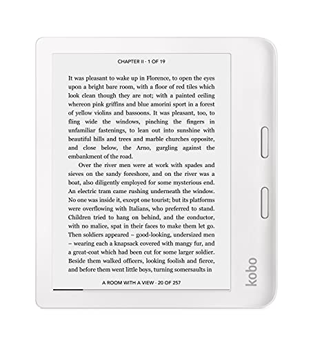 Kobo Libra 2 | eReader | Pantalla 7" táctil Carta EInk antirreflejos | Temperatura del color y brillo ajustables | Reducción luz azul | eBooks y AudioBooks | Memoría 32GB | Resistente al agua | Blanco