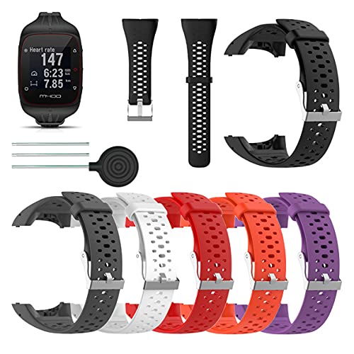 Kokymaker Reemplazo Correa Ajustable para Polar M400 / M430 Reloj Pulsera de Repuesto Banda de Deportes Correa de Silicona (negro)