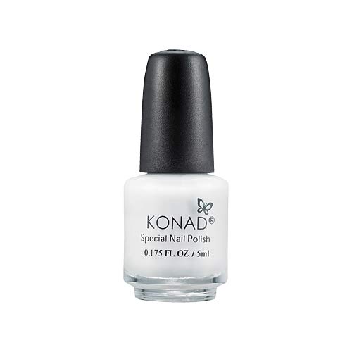 KONAD- Kit 3 esmaltes para estampar: Plata, Negro y Blanco