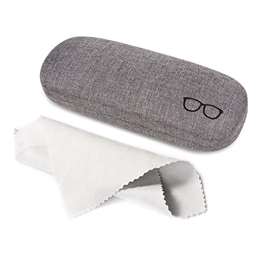 Kono Fundas de Gafas Rigida Protector de Gafas Estuches para Hombre y Mujeres (Gris)