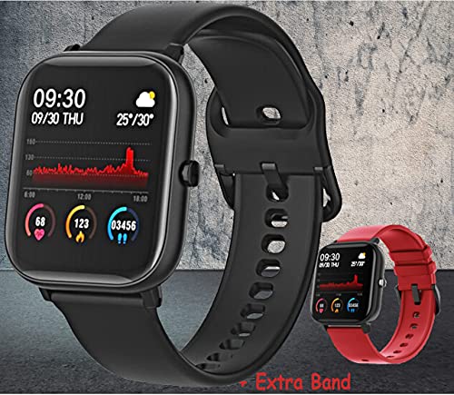 KORBES Smartwatch Reloj Inteligente Mujer Hombre, con Pantalla Dinámica a Color de 1.54" Impermeable IP67, Modo Deportes, Monitor de Ritmo Cardíaco, Oxígeno y Sueño. para iOS y Android. Extra Band