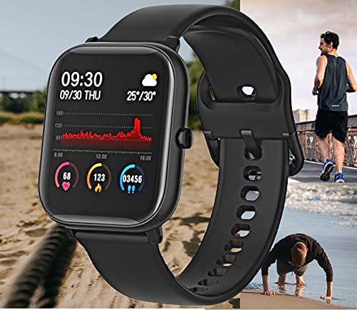 KORBES Smartwatch Reloj Inteligente Mujer Hombre, con Pantalla Dinámica a Color de 1.54" Impermeable IP67, Modo Deportes, Monitor de Ritmo Cardíaco, Oxígeno y Sueño. para iOS y Android. Extra Band