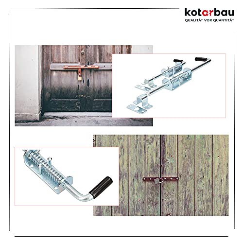 KOTARBAU® Pestillo de resorte 220 mm cerradura de puerta pestillo de puerta cierre de puerta