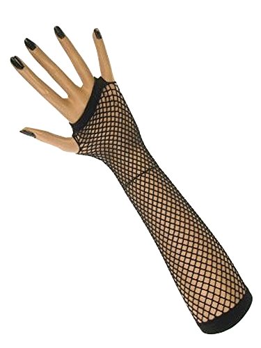 Krautwear® Women's Long Fingerless Fishnet Gloves Arm Warmers Gloves