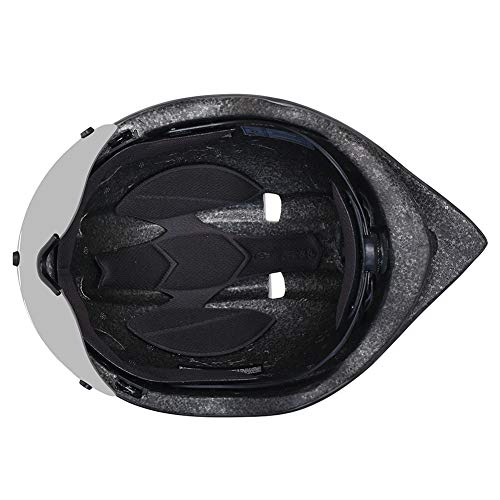 KuaiKeSport Casco Bicicleta Montaña,Adulto Profesional Contrarreloj Casco de Bicicleta de Carretera con Gafas Desmontables para Hombres Mujeres,CE Certified Casco de Bicicleta Unisex Road Race,Negro