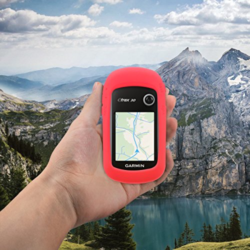 kwmobile Funda Compatible con Garmin eTrex 10/20/30/201x/209x/309x - Carcasa de Silicona para navegador GPS - Cover Rojo