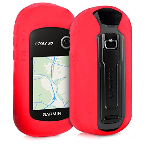 kwmobile Funda Compatible con Garmin eTrex 10/20/30/201x/209x/309x - Carcasa de Silicona para navegador GPS - Cover Rojo