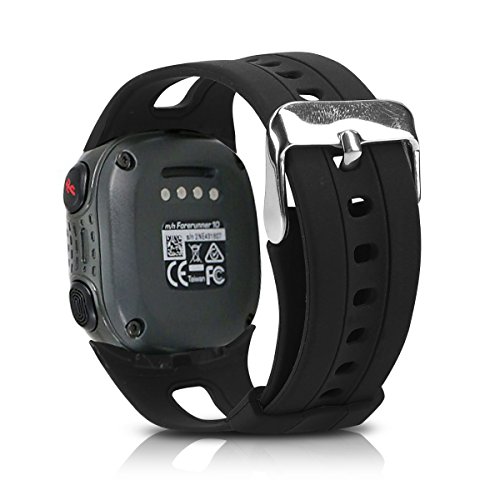 kwmobile Pulsera Compatible con Garmin Forerunner 10/15 - Correa para Reloj Inteligente Silicona TPU Negro