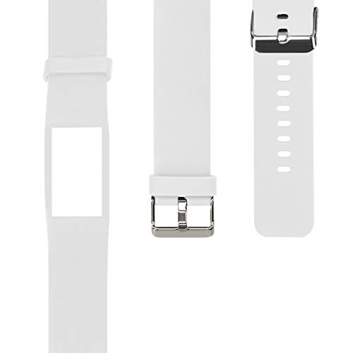 kwmobile Pulsera Compatible con Polar A360 / A370 - Correa para Reloj Inteligente Silicona TPU Blanco