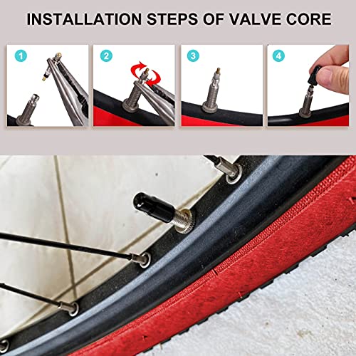 Kytpyi válvula de Bicicleta, 10 Piezas Valvula tubeless válvula Presta tubeless Presta Valve Core núcleo de válvula para Bicicletas sin cámara Bicicletas de montaña Bicicletas de Carretera