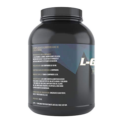 L-GLUTAMINA 360 Cápsulas| Suplementos para Ganar Masa Muscular| Aminoácido L-Glutamina | Aminoácido para el Entrenamiento con Pesas| QUALNAT