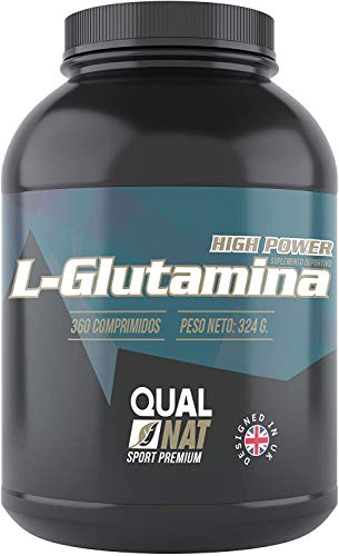 L-GLUTAMINA 360 Cápsulas| Suplementos para Ganar Masa Muscular| Aminoácido L-Glutamina | Aminoácido para el Entrenamiento con Pesas| QUALNAT