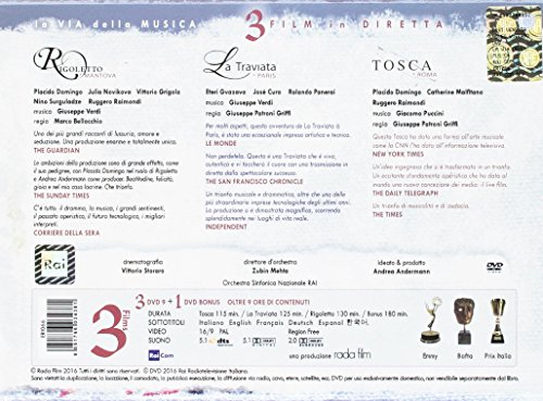 La Via Della Musica : Rigoletto/Traviata/Tosca Nei Luoghi (CE) (4 Dvd+Libro)