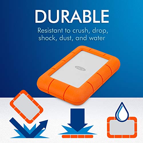 LaCie Rugged Mini - Disco Duro Externo portátil para Mac y PC 1 TB (USB 3.0, 2.5')