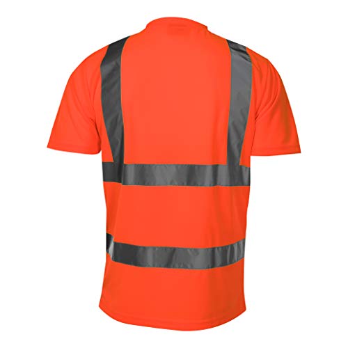 LAHTI PRO L4020704 Camiseta de trabajo (reflectante, talla XL/56), color naranja y amarillo, XL