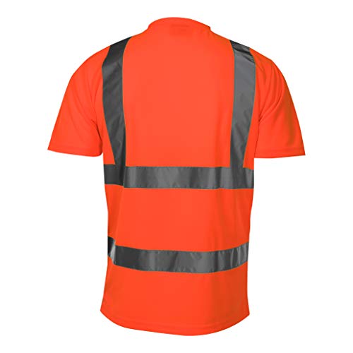 LAHTI PRO L4020704 Camiseta de trabajo (reflectante, talla XL/56), color naranja y amarillo, XL