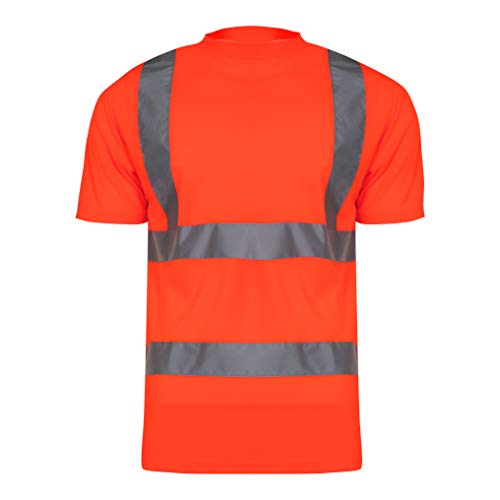 LAHTI PRO L4020704 Camiseta de trabajo (reflectante, talla XL/56), color naranja y amarillo, XL